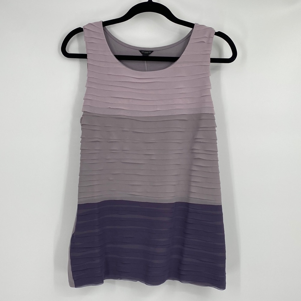 Ann Taylor Ombré Purple Layered Sleeveless Top